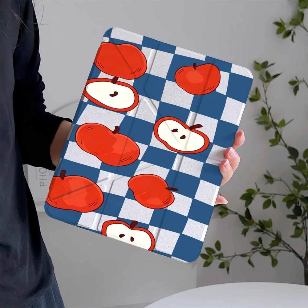 Best Seller Checker Apples For Samsung Galaxy Tab A8 A9 A11 S6 S7 S8 S9 S10 FE Plus Lite Protective With Pen Slot Tablet Case
