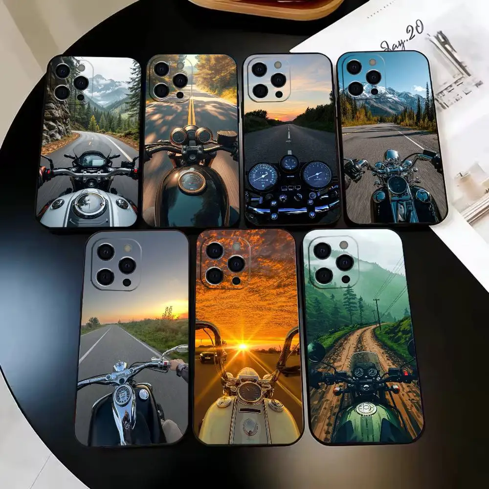 

Motorcycle POV Phone Case For iPhone16,15,14,13,12,11,Pro,Max,Plus,X,XS,SE4,E,Soft Black Case(one)