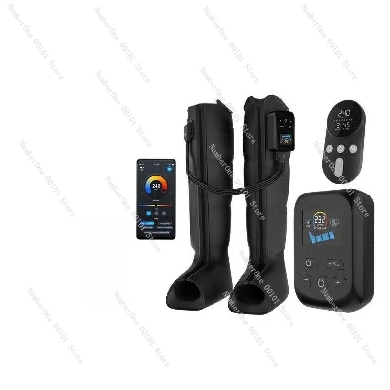 Professional 4 Chamber Wireless Air Compression Leg Massager Boots Portable Pneumatic Calf Thigh Foot Massage Wrap for Home Use