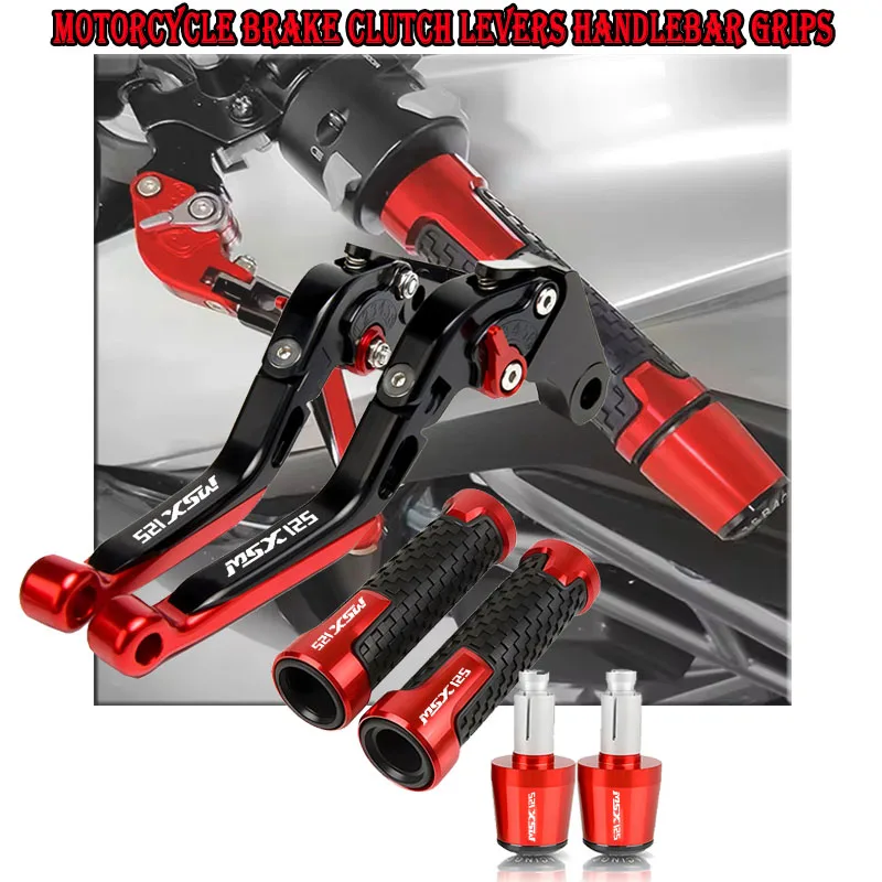 

Motorcycle Accessories Parts Clutch Lever Brake Lever Set Adjustable Folding Handle Levers For MSX125 GROM MSX 125 2013-2023