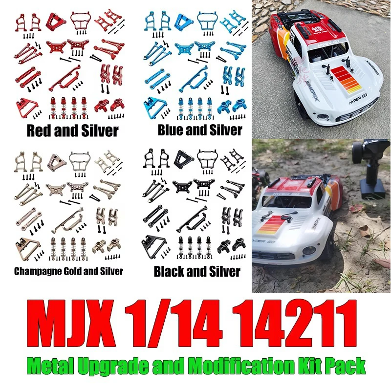 

MJX 1/14 14211 RC Car Spare Parts Vulnerable Parts Metal Upgrade and Modification Kit Pack Swing Arm Shock Absorber Rear Cup