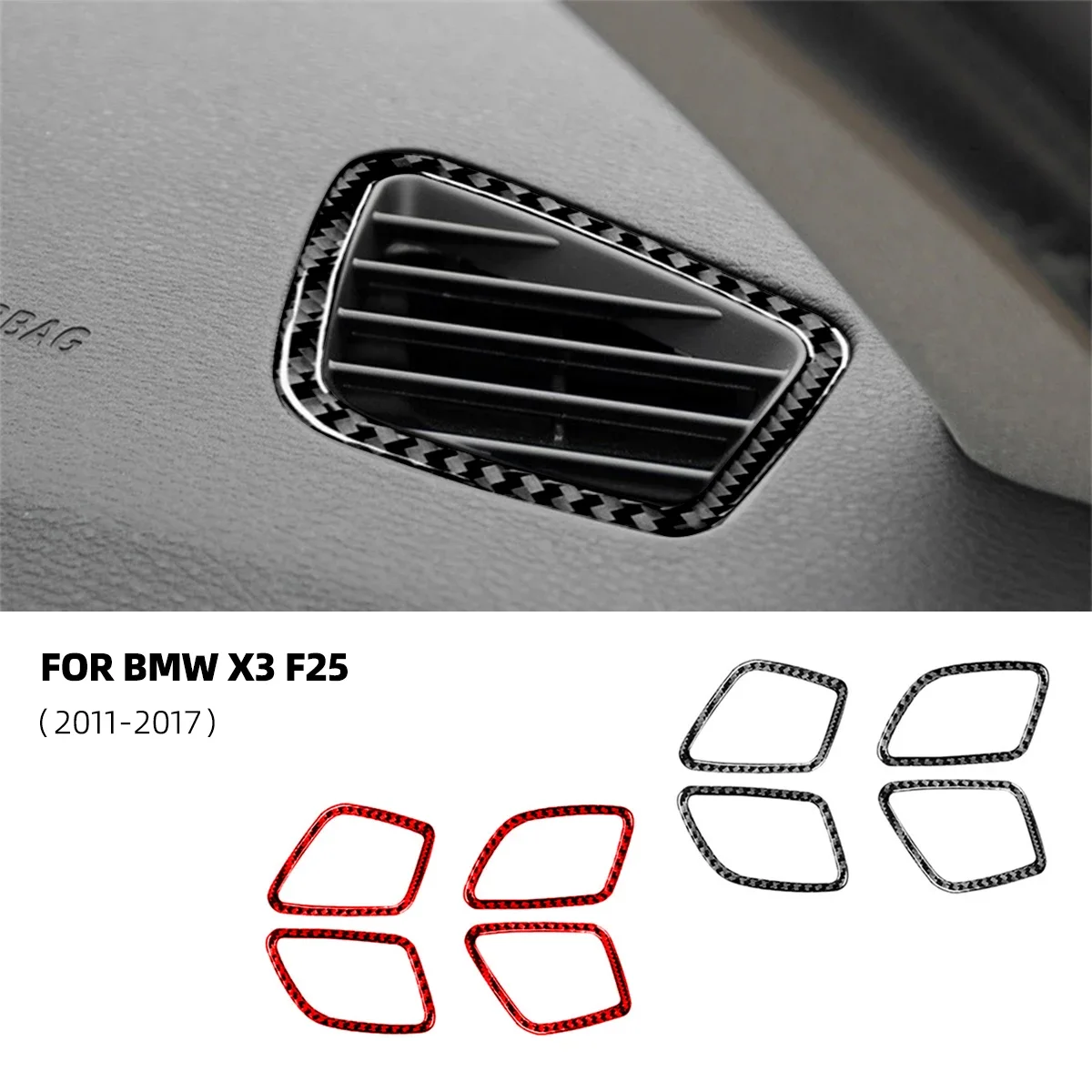 

For BMW X3 F25 F26 2011-2017 Car-styling Carbon Fiber Car Instrument Air Outlet Decorativecar Car Accessories Car Stickers Auto