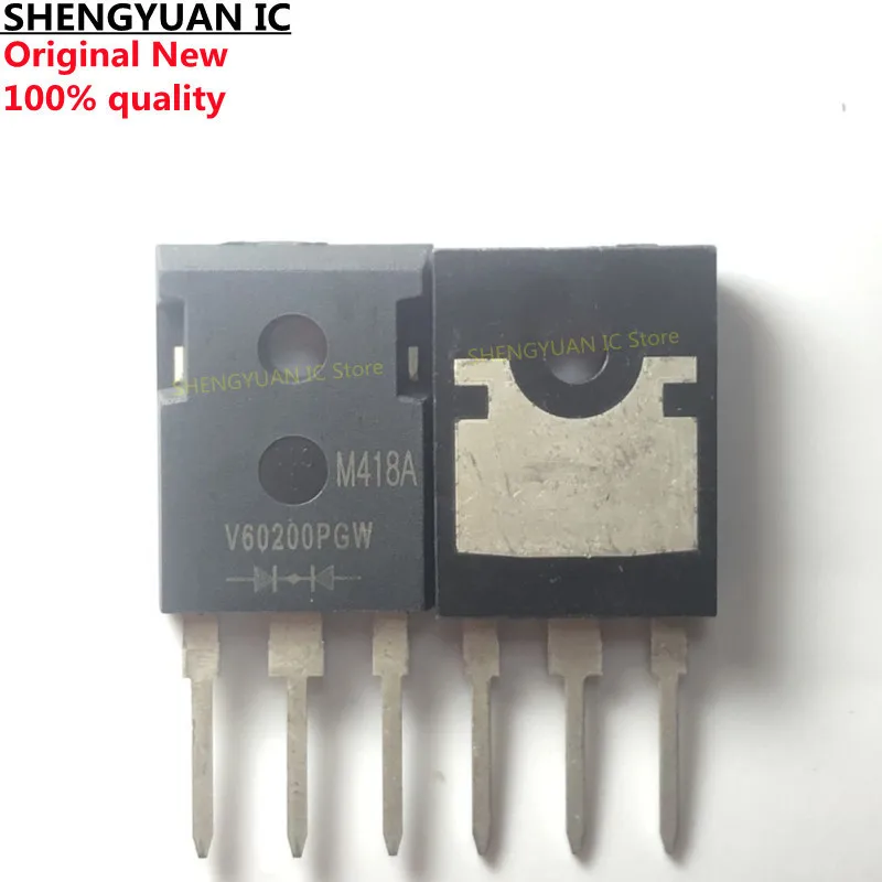 5pcs V60200PGW V60200PGW-M3/4W V60200PGW-M3 V60200PG 200V/60A Dual High-Voltage Trench MOS Barrier Schottky Rectifier 100% new