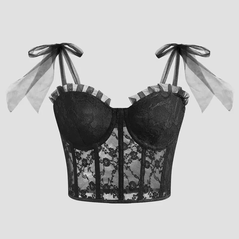 

Spicy Girl Lace Fibone Trim Me Ribbon Tie Brtte ort Sle Slim Fit Women's Faion 2025 Spring Season