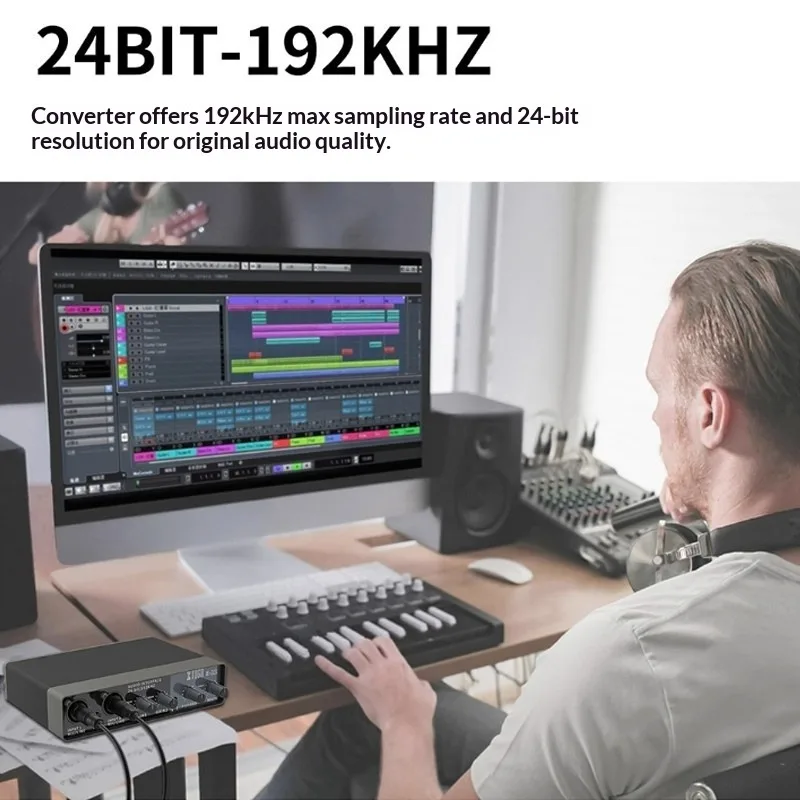 Sway Voice Q24 Audio Interface Professional Sound Card with Monitoring Electric Guitar Live Recording For Studio Singing Micro