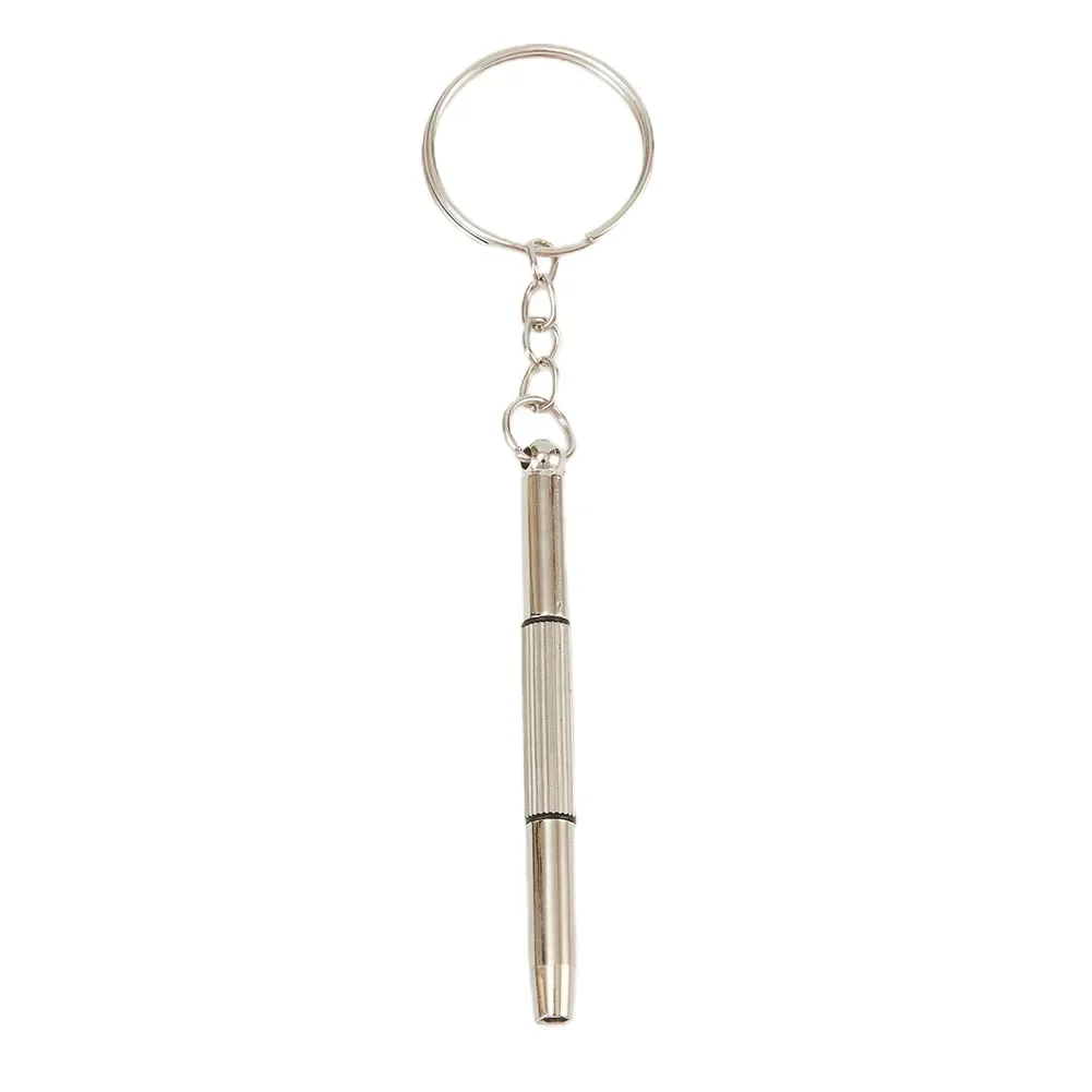 2PC Mini Screwdriver 3in1 Glasses Phone Watch 1.7/2.6mm Hex Slotted Screwdrivers Screw Repair Tool Keyring Keychain For Phillips