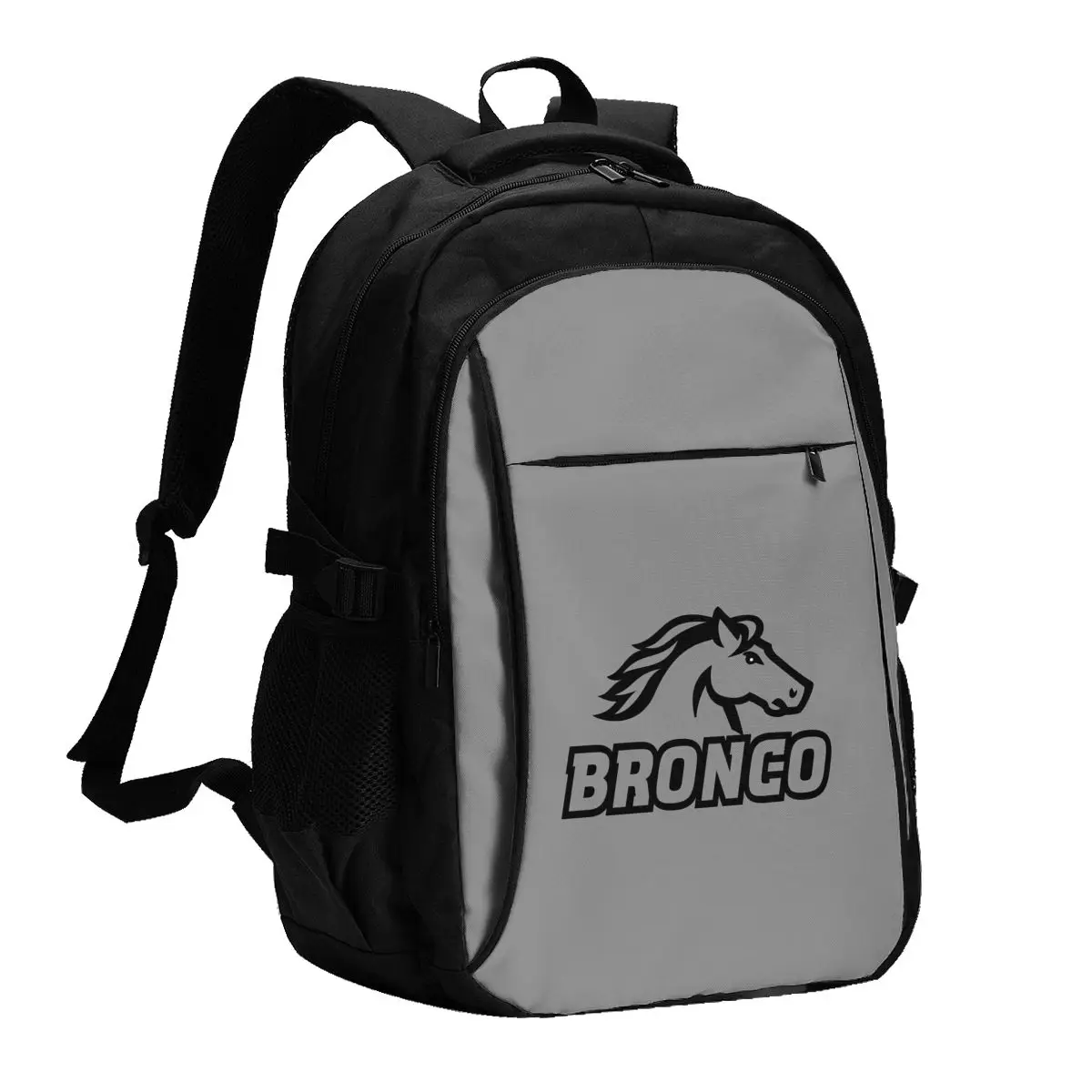 Bronco Usb Backpacks Fashion Tote Travel Hiking Usb Port Notebook Bags