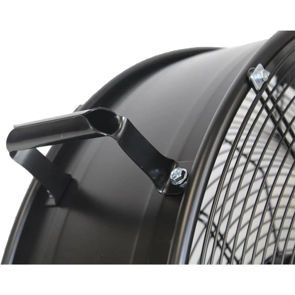 Ventola a tamburo con trasmissione a cinghia a 2 velocità ad alta velocità da 24 pollici con ruote e protezione da interruzione per un massimo flusso d'aria 7850 CFM, elencato UL