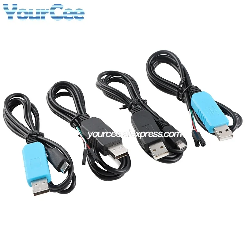 USB to TTL Serial Port/RS232 Download Cable CH340G FT232RL FT2232D PL2303TA CP2102 PL2303GL Brush Line Wire with Shell
