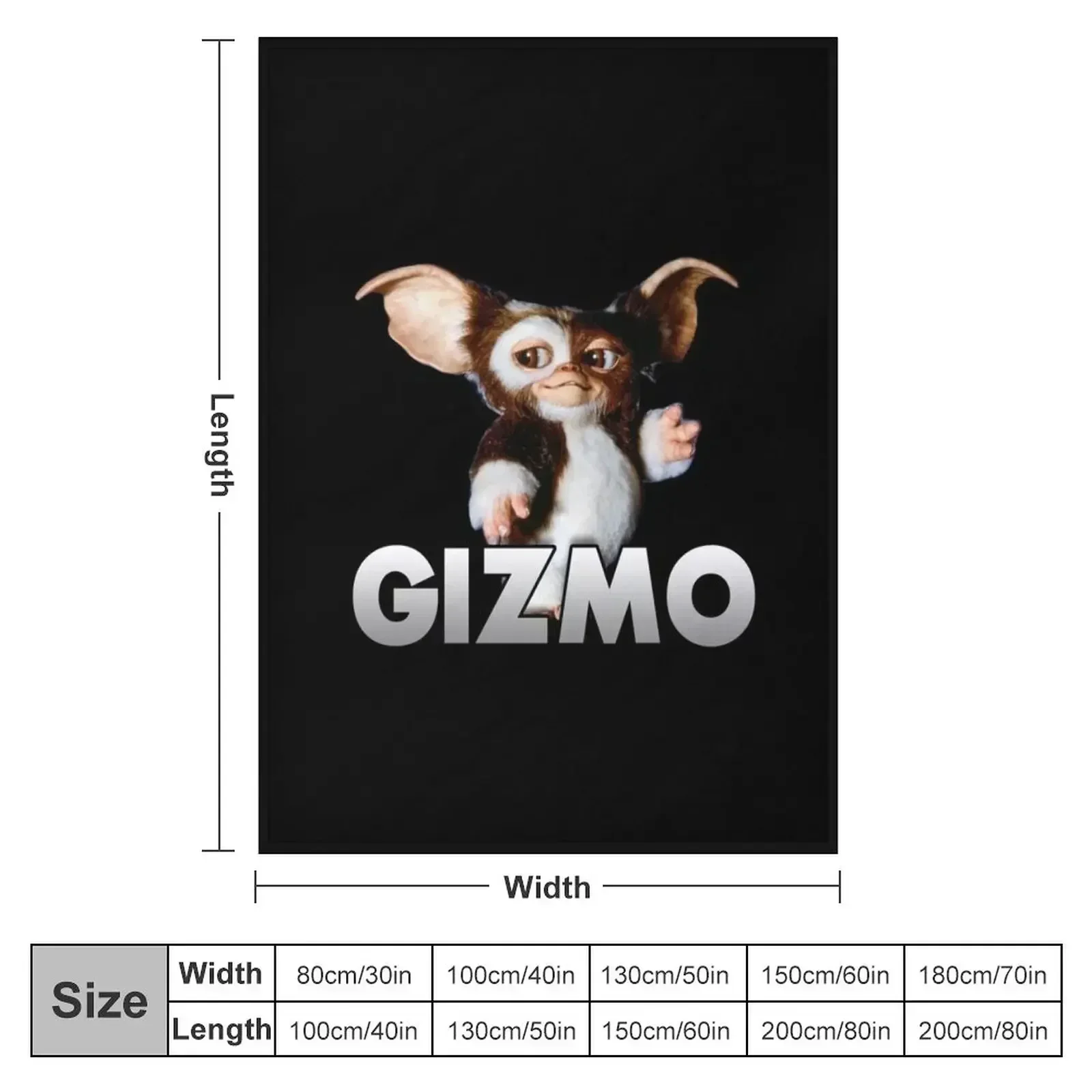 Gizmo Gremlins Mogwai Throw Blanket Stuffeds blankets and throws Blankets