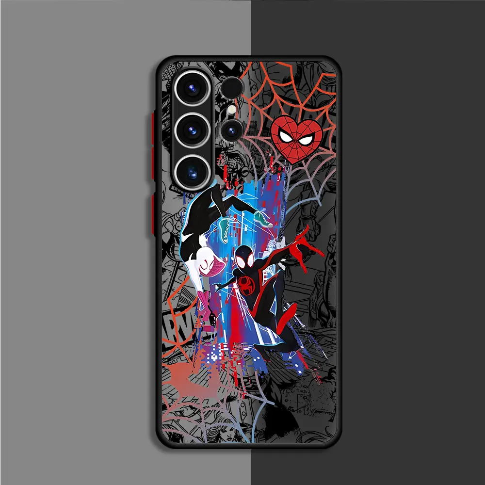 Case for Samsung Galaxy S22 S20 FE S21 S23 Ultra S24 Plus S23 FE S9 S10 Plus Coque Soft Marvel Spiderman Fashion Art Cover