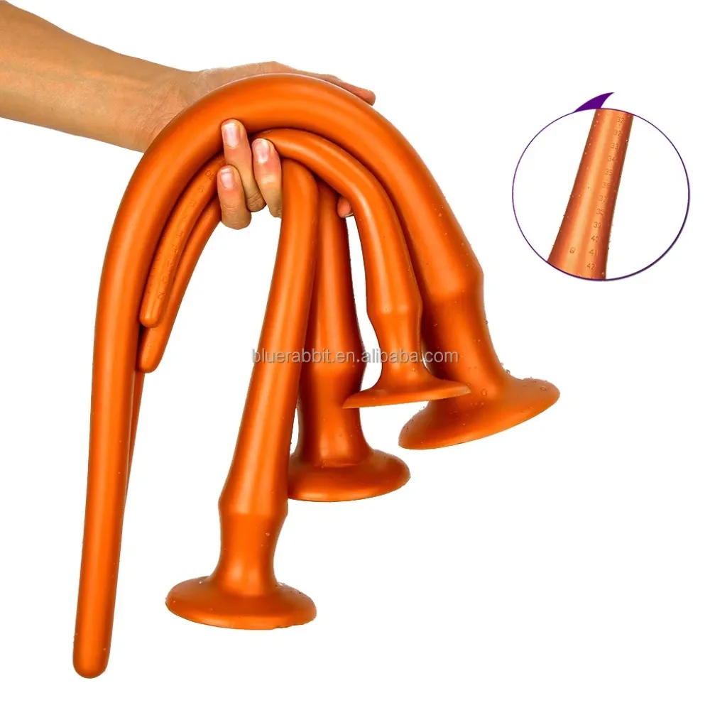 Groothandel Super Lange Vloeibare Siliconen Anale Plug Flexibele Butt Uitbreiding Speeltjes voor Prostaat Massage Stimulatie