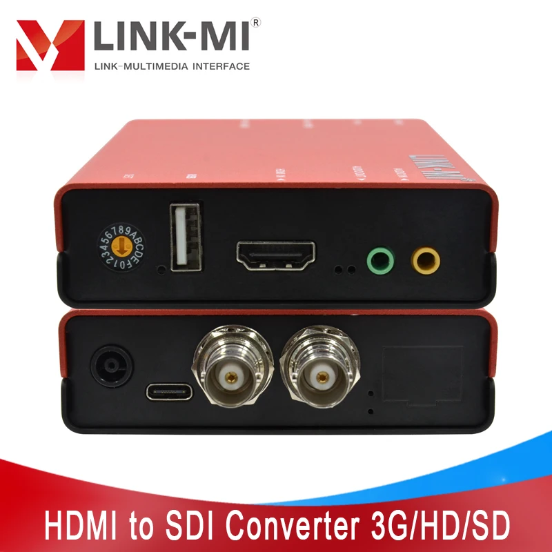 

LINK-MI HDMI to 3G-SDI Converter to 1080p With Analog Stereo Audio Control DIP Switch BNC HDMI to SDI Converter