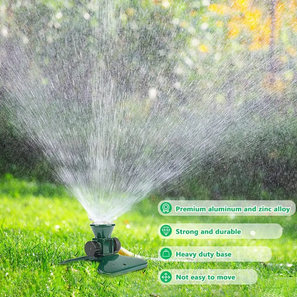 

360 Degree Automatic Rotating Garden Lawn Water Sprinklers System Metal Lawn Rotating Nozzle Garden Irrigation Supplies