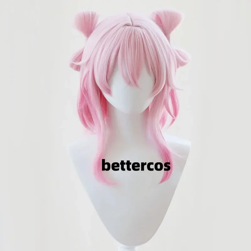 x;3,f6'b7\g,March 7th Cosplay Wig Game Honkai Star Rail Pink Gradient Bow Hair Astral Express Heat-resistant Fiber H5;h7'b8\f,4/ view 4