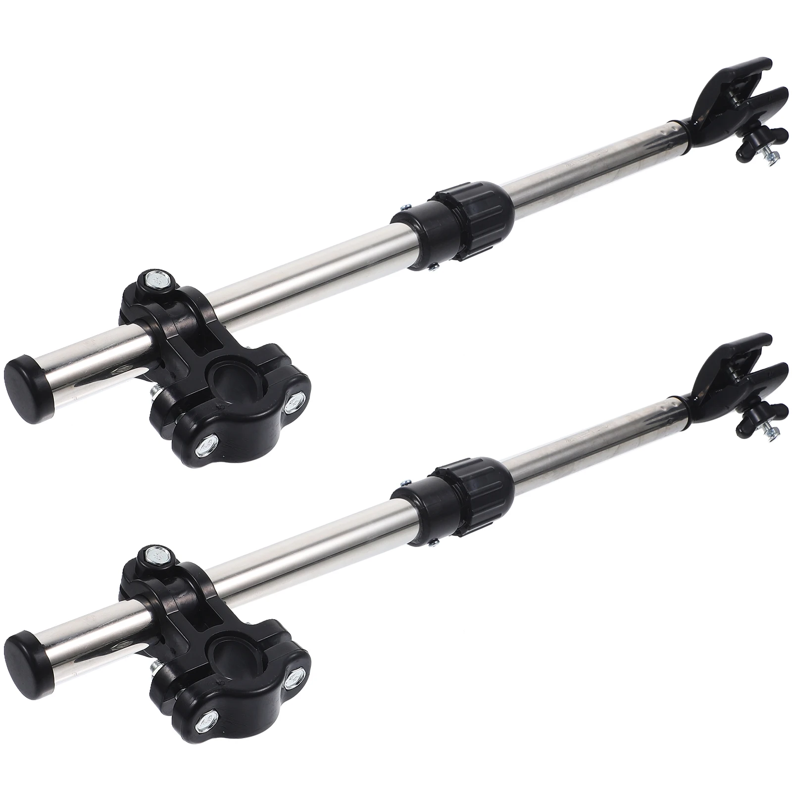 

2pcs Stainless Steel Mount Holder Adjustable Bike Wear Resistance Umbrella Clamp For Bicycle Electric Bike