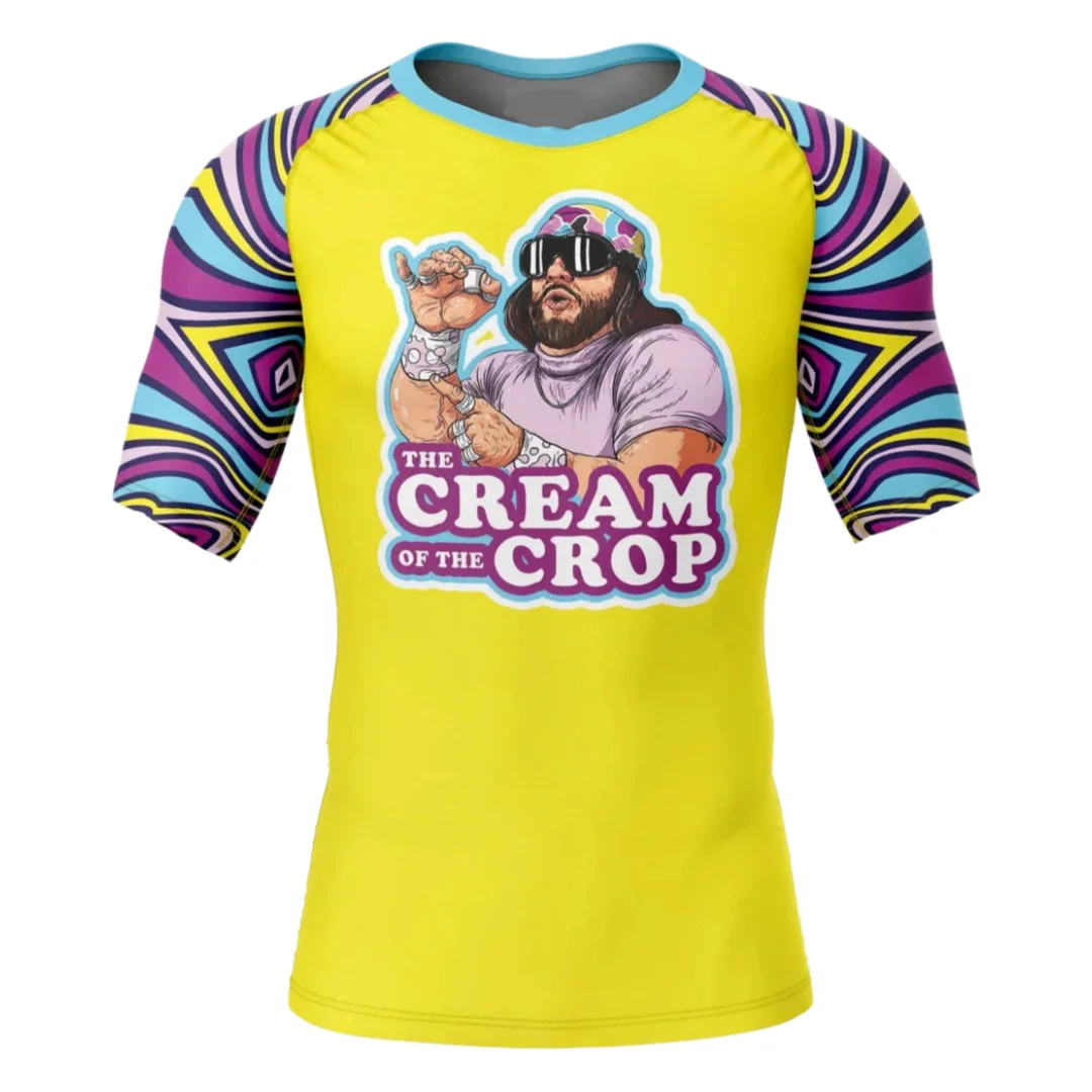 Macho Man Randy Savage 'The Cream Of The Crop' Rash Guard Adult Kids Compression T-Shirt Summer Quick-dry Soft Comfy Lightweight
