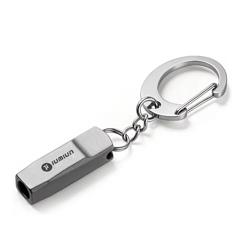 Mini Titanium Emergency Survival Whistle 120dB Pea‑Less Rustproof EDC Keychain Whistle for Outdoor Camping Hiking Survival Emerg