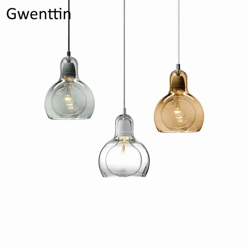 

Modern Glass Pendant Light Nordic Hanging Lamp Gourd Hanglamp for Living Room Kitchen Lighting Fixture Deco Chandelier Luminaria