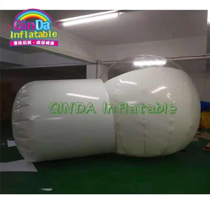 Half Transparent Clear Diy Sunbathing Outdoor Camping Pvc Lodge Room Inflatable Bubble Tent