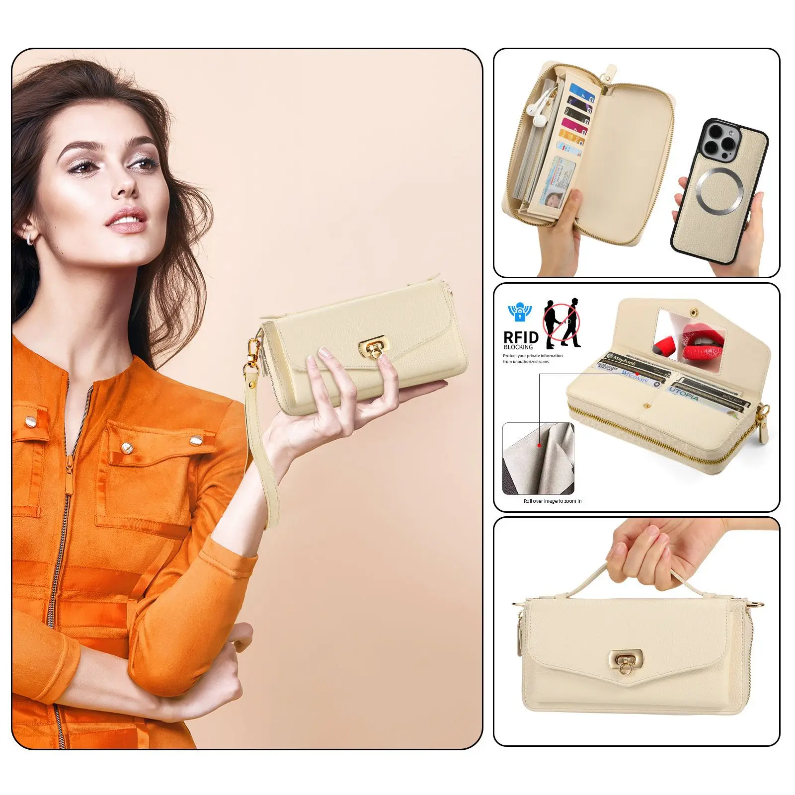 Wallet Shoulder Strap Phone Case for iPhone 17 Pro Max 13 11 12 14 15 16 Pro Max Plus Handbag Leather Card Pocket Lanyard Cover
