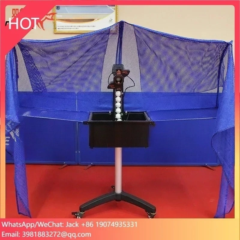Double Fish High Level Smart Serve Auto-recycle Movable Automatic Table Tennis Professional Spin Robots with Wheels