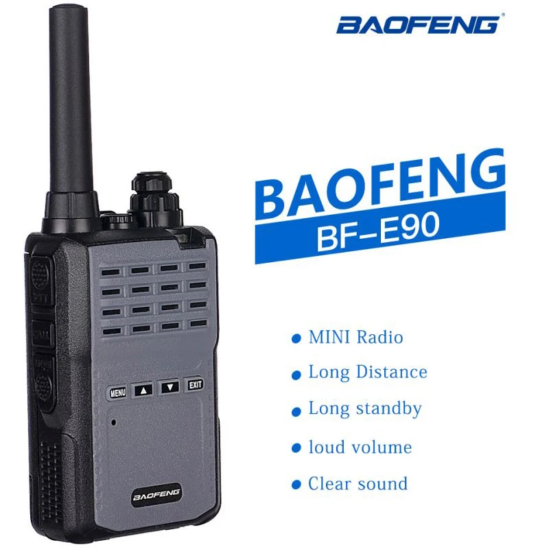 Baofeng BF-E90 Mini Walkie Talkie lange Standby 1800mah uhf 400-470mhz tragbare Zwei-Wege-Radio 100% original Amateurfunk