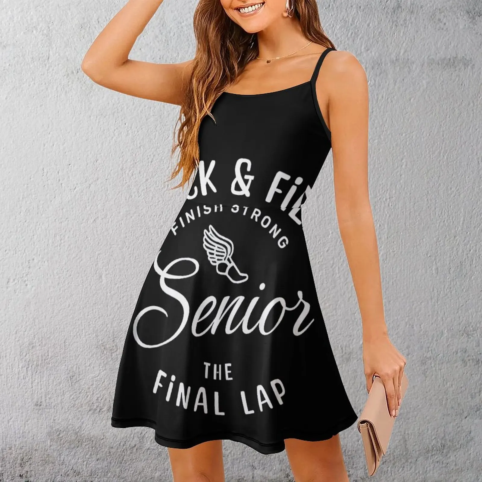 

Exotic Senior Track Field Finish Strong Top Quality Women's Sling Dress Woman's Gown Funny Novelty Vacations Dresses