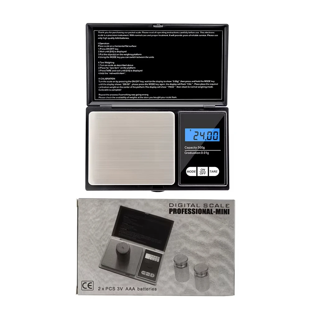 0.01g Jewelry Mini Stainless Steel Electronic Scale Digital Pocket Scale Gold Gram Balance Weight Scale Portable Pocket Scale image 6