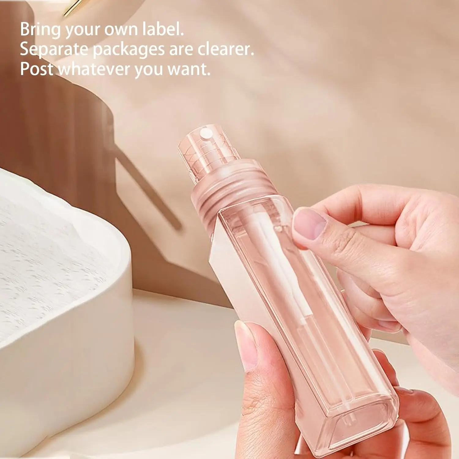 4Pcs Travel Bottle Set  Plastic Spray Bottle Cosmetics Container Shampoo Containers  Portable Tool