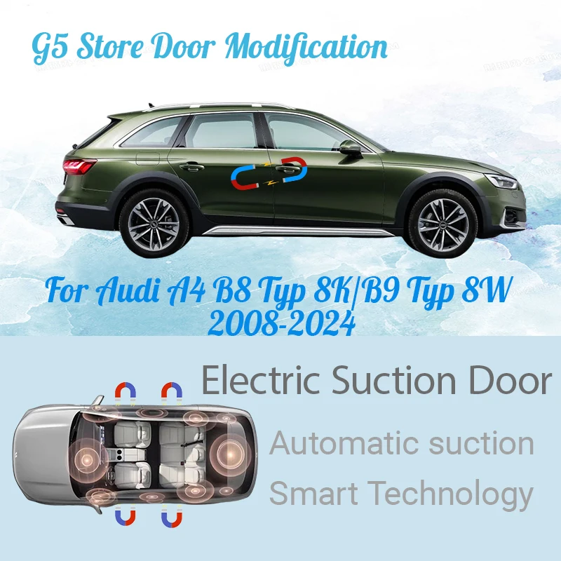 

For Audi A4 B8 Typ 8K/B9 Typ 8W 2008-2024 Car Electric Suction Door Power-assisted Closing Door Soft-close Function