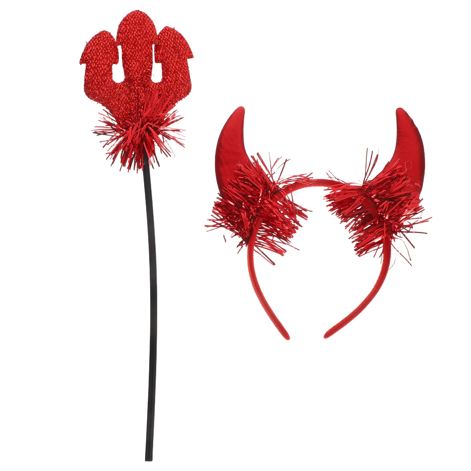 

1Set Horn Devil Costume Set Vivid Design for Halloween Themed Parties Cosplay Performance Dazzling Character Dress Up Prop