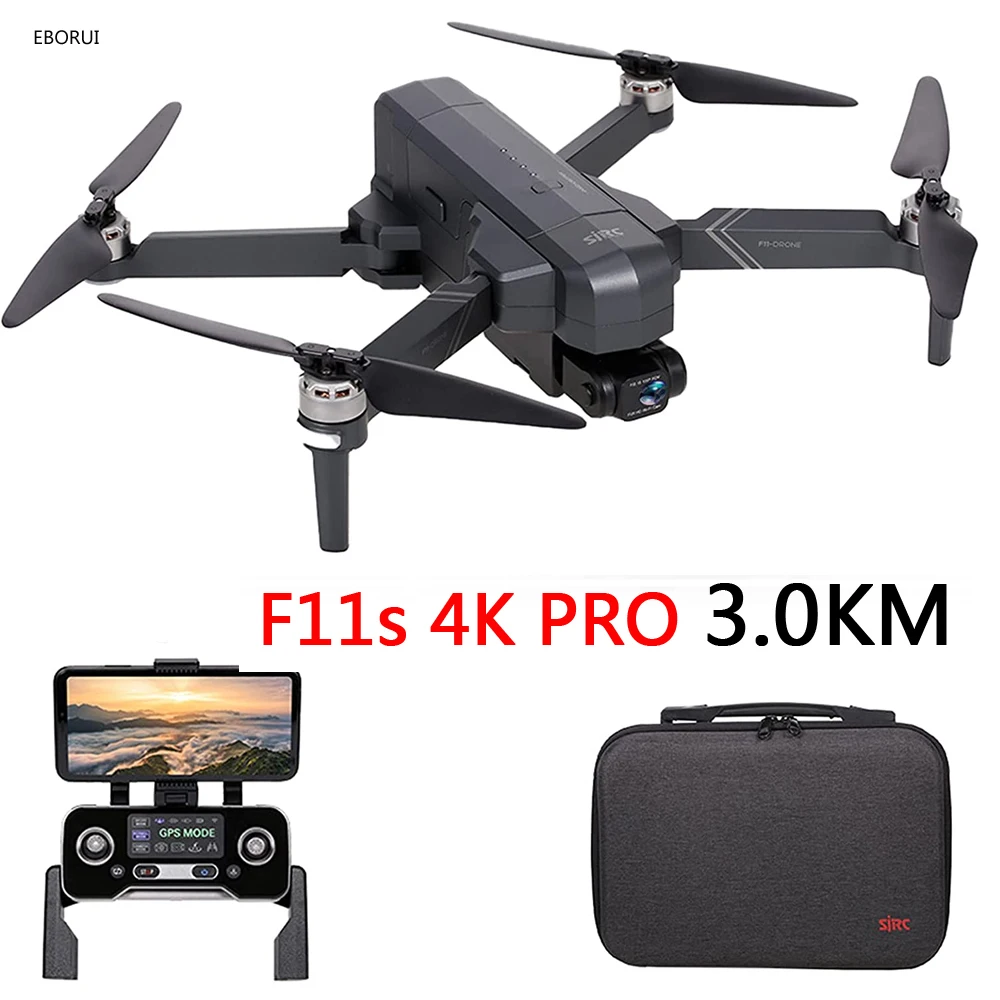 

SJRC F11s 4K PRO 5G WiFi FPV GPS RC Drone 2-axis Gimbal 4K HD Camera RC Quadcopter 3000M Control Distance w/ Storage Bag RTF