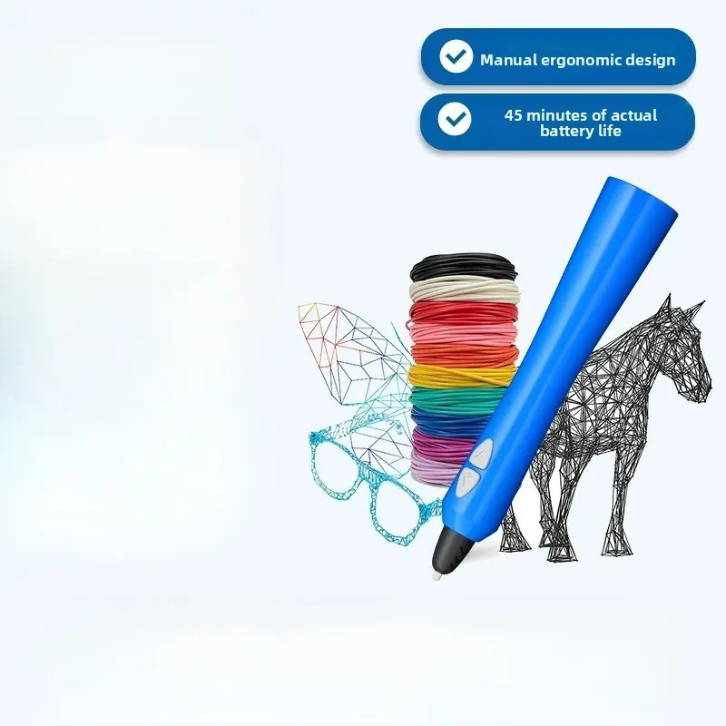 Small waist primary school students low temperature 3D printing pen, three-dimensional painting pen full set of consumables