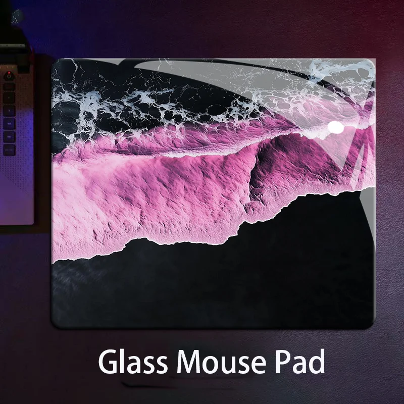 

Игровой коврик для мыши Midnight Cute Blue Purple Waves Beach Glass, для киберспорта, декор для офисного стола, украшение для студенческого общежития