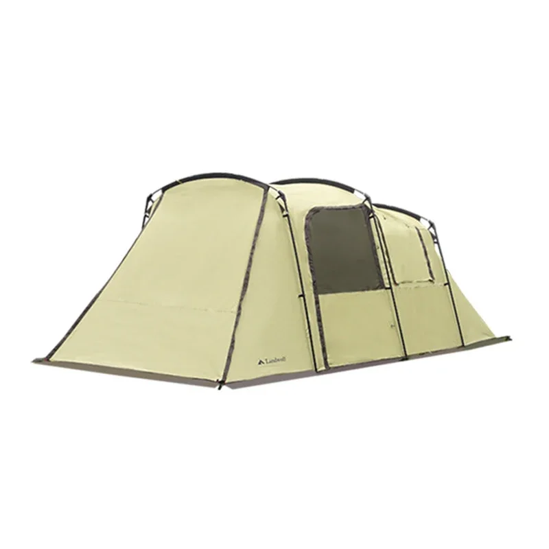 Large Space Tunnel Tent Outdoor Camping Tourist 4-8Persons 1hall 1sleeping Room Anti-storm Sunscreen Family Travel Car
