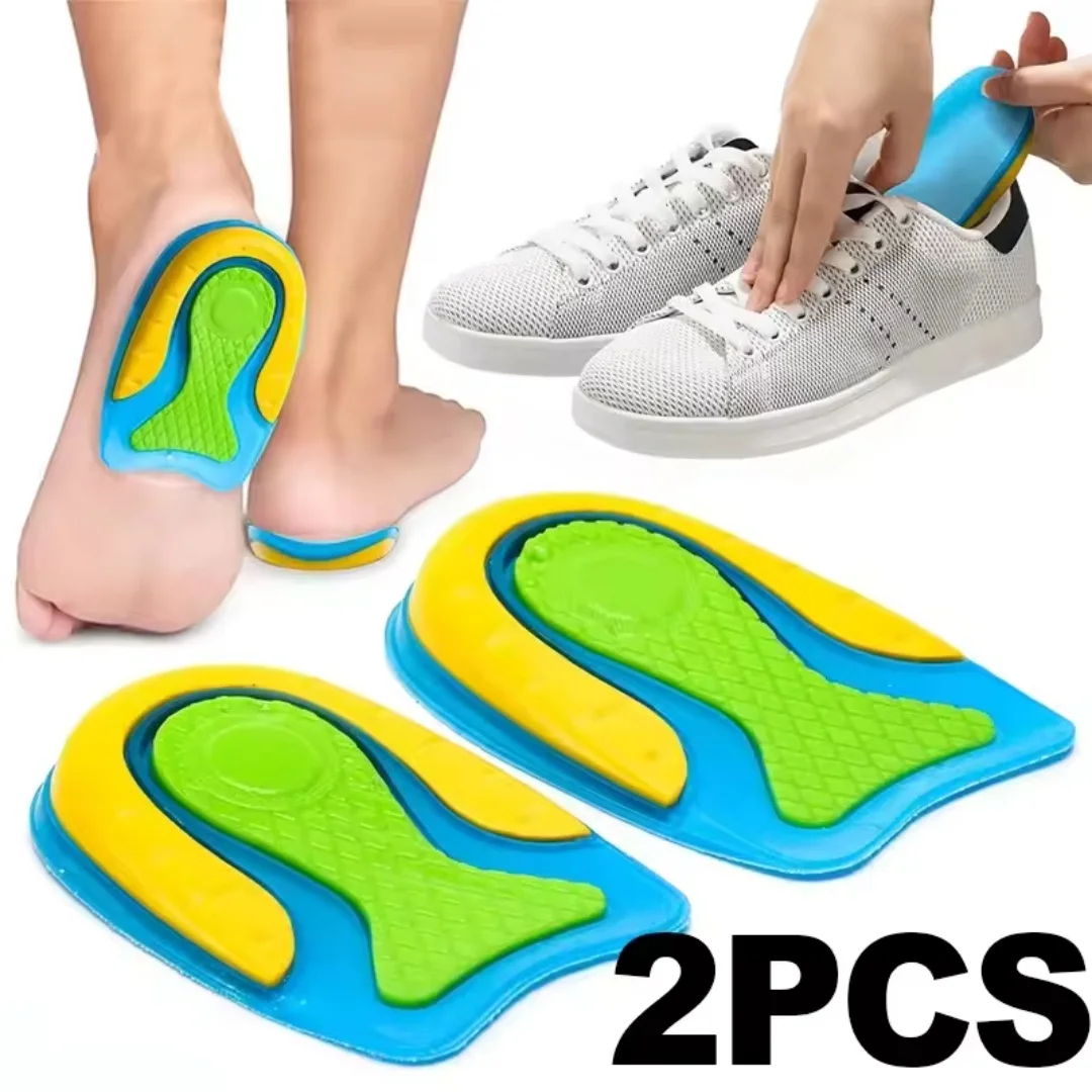Silikon-Gel-Einlegesohlen für Fersensporn, Plantarfasziitis, Schmerzlinderung, Fersenkappeneinlagen, Kissen zur Höhenverstellung, Schuheinlagen