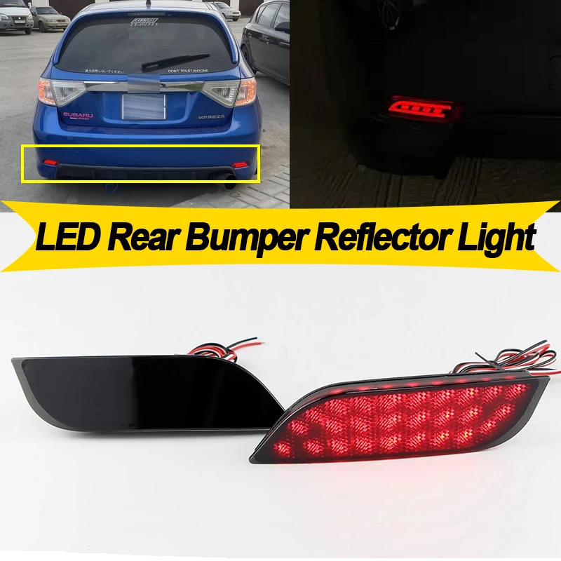2X for subaru Legacy 2009 2010 2011 2012 2013 2014 Ascent 2019-up Levorg 2014-up LED Rear Bumper Reflector Stop Brake Tail Light