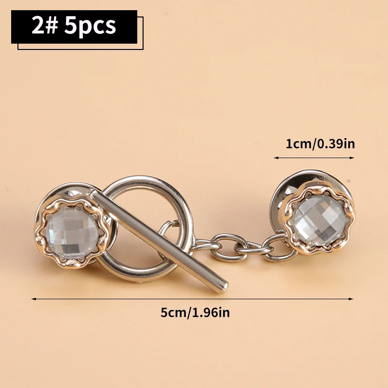 5sets metalen OT button-up kleding zonder naaien, moeder button-up, jas, trui, vest, decoratieve damesbrocheknop