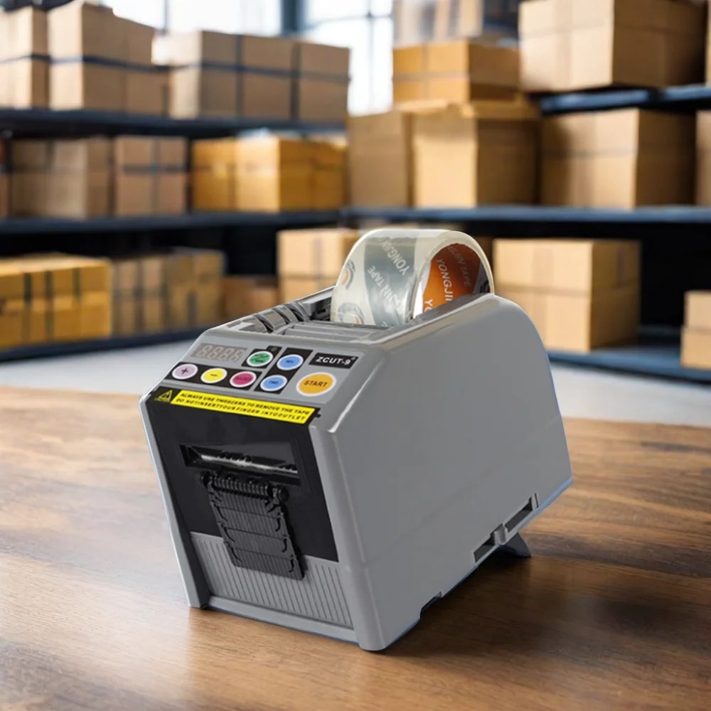 Zcut-9 Automatic Shipping Tape Dispenser with Cutter Grey 300mm Max Roll Diameter