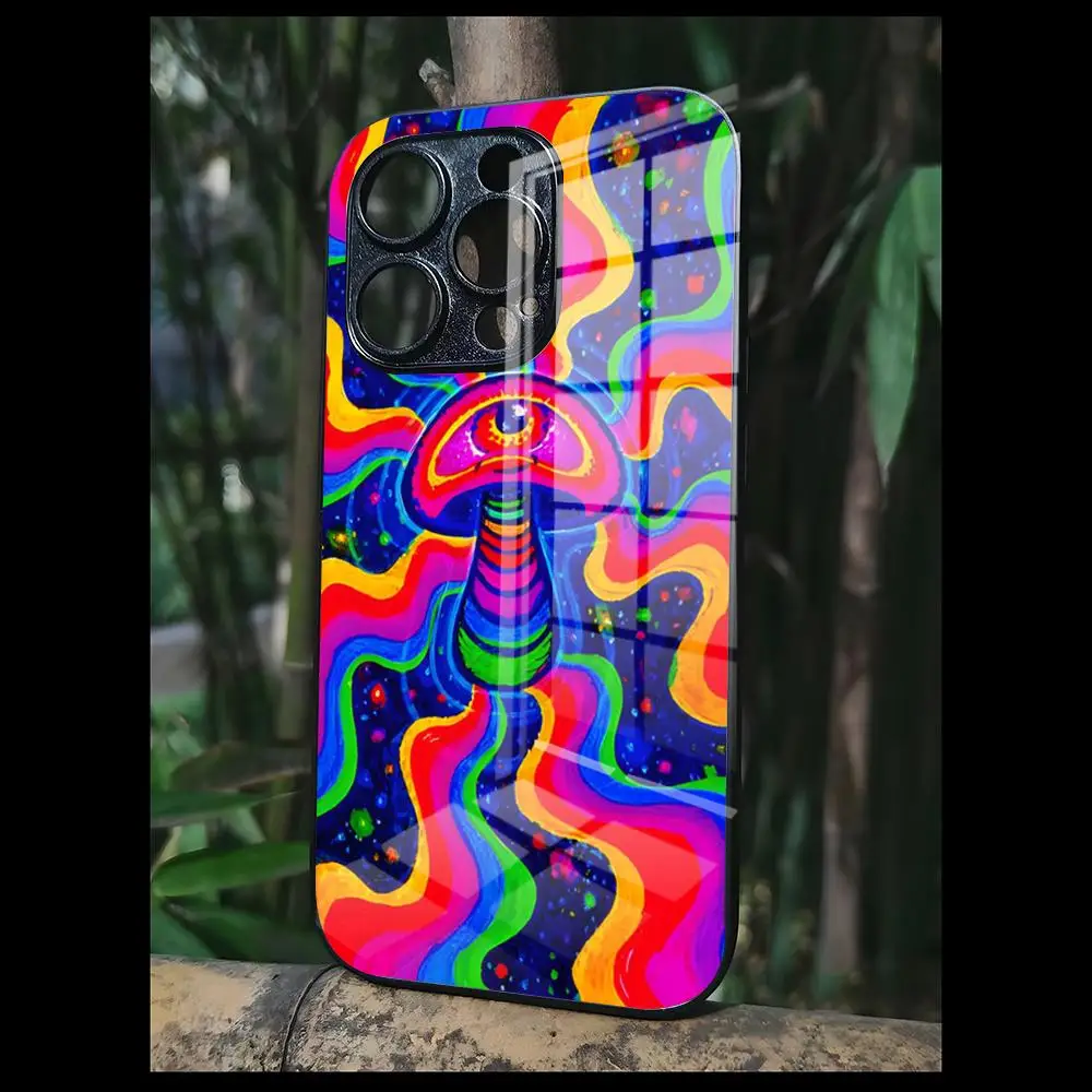 Casing Ponsel Seni Trippy Psychedelic Warna-warni untuk OPPO A 55 54 One Plus 8T 92S A93s A94 95 8 9 7 Pro FindX3 X5PRO RENO4 RENO7 Reno