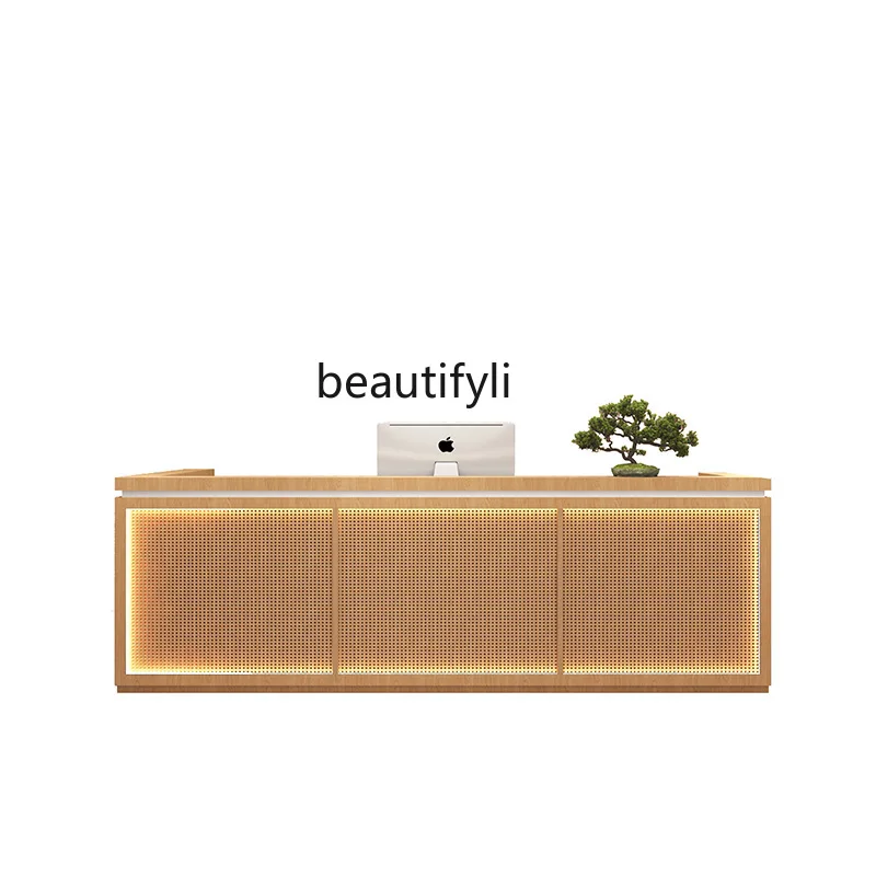 

rattan wabi-sabi wind front desk checkout page tea shop antique shop dining hotel bed and breakfast bar table reception desk