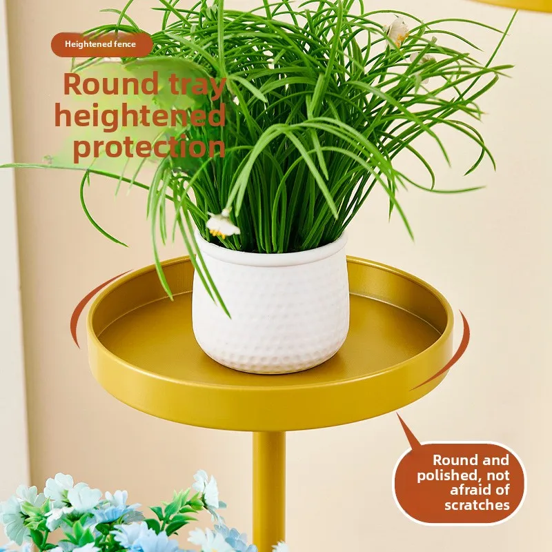 Mobile Flower Rack Living Room Floor-to-ceiling Multi-layer Balcony Flower Rack Rack