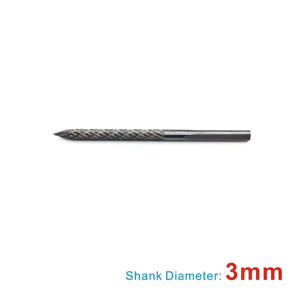 1pc Solid Carbide Cutter Rotary Burrs 6 Size Shanks Carbon Steel Drill Bit Pneumatic Drill Bit Patch Plug Tire Repair Tool