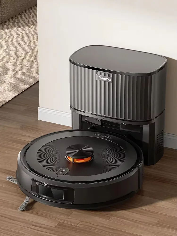 Roboter-Staubsauger mit Selbstentleerungsstation Teendow D10S MAX, 2-in-1 Saug- und Wischroboter, 4500Pa starke Saugkraft, intelligente Kartennavigation