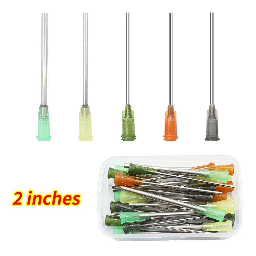 Agulha de Seringa Dispensadora Agulha de Cola para Enchimento Tinta e Seringas Especificações Diferentes 50 mm Pol 30 Pcs