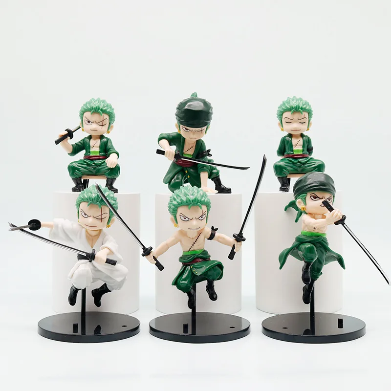 1-6pcs/set One Piece Blind Box Anime Roronoa Zoro Oni Giri Battle Mode Toy Action Figure Desktop Ornament Christmas Gifts view 5
