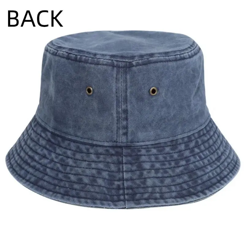 Washed Denim Fisherman Hat Men Women Customized LOGO Retro Sun Protection And Sunshade Cap Outdoor Team Travel Advertising Hat