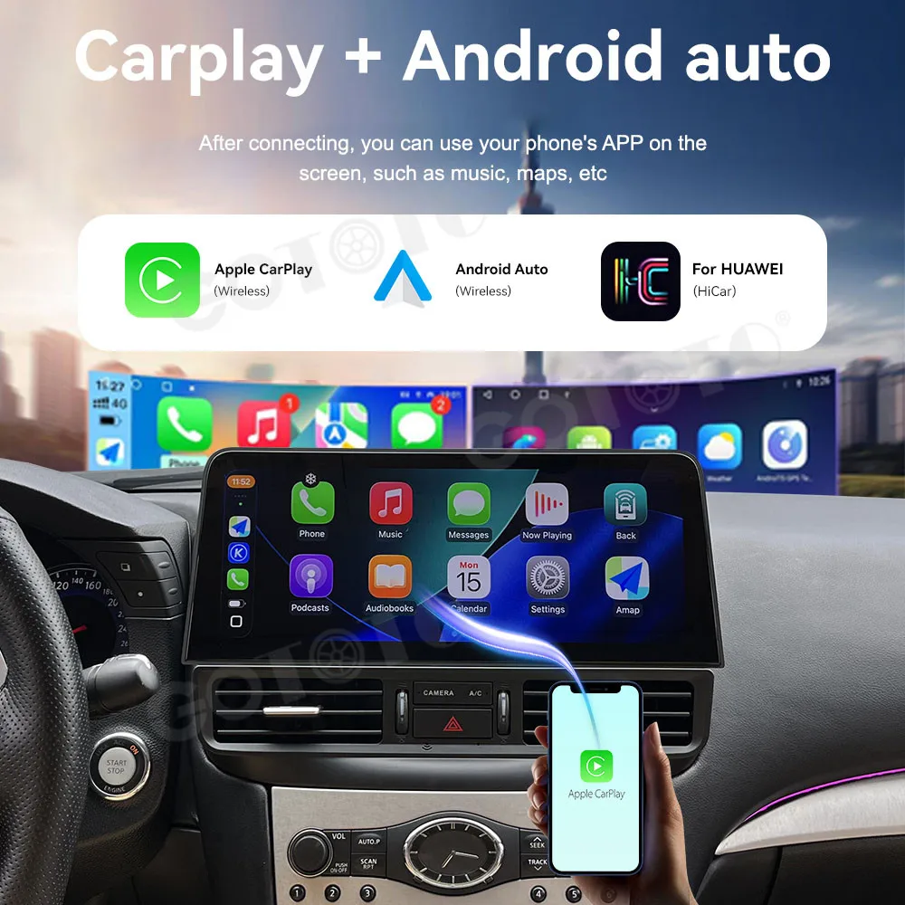 Android 15 12.3 Inch For Infiniti G25 G35 G37 2004-2013 Car GPS Multimedia Player Radio Dvd Player Android Auto Car Accessories