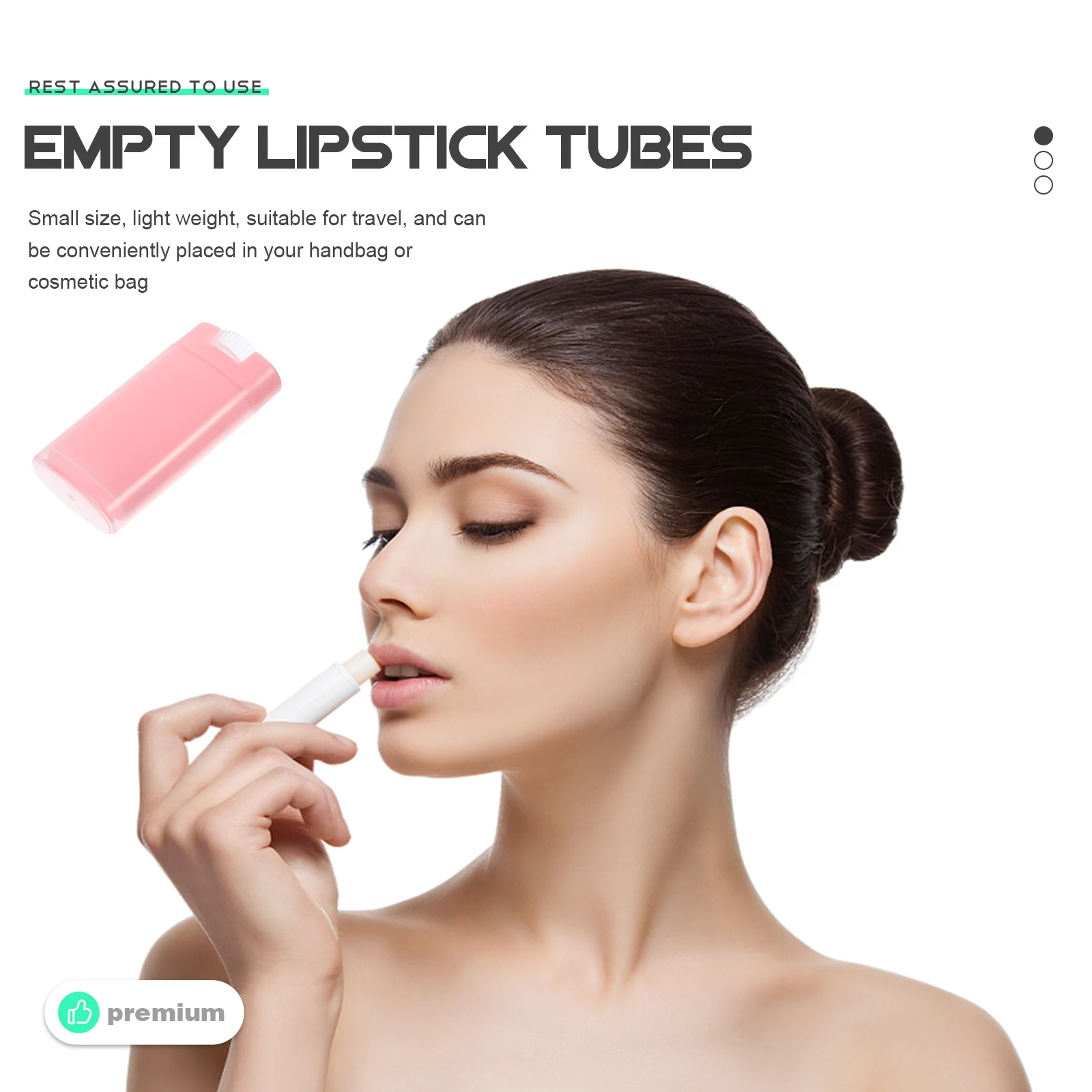 15 個の空の口紅チューブ DIY ポータブルオーバルリップクリームグロススティック容器軽量旅行に適した